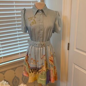 Zimmermann Light Blue silk and Multicolor Mini Dress size 3